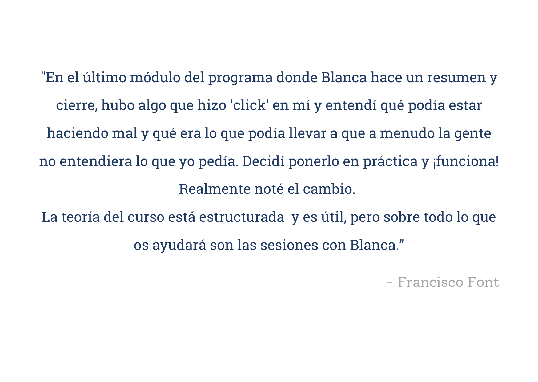 TESTIMONIO Paco